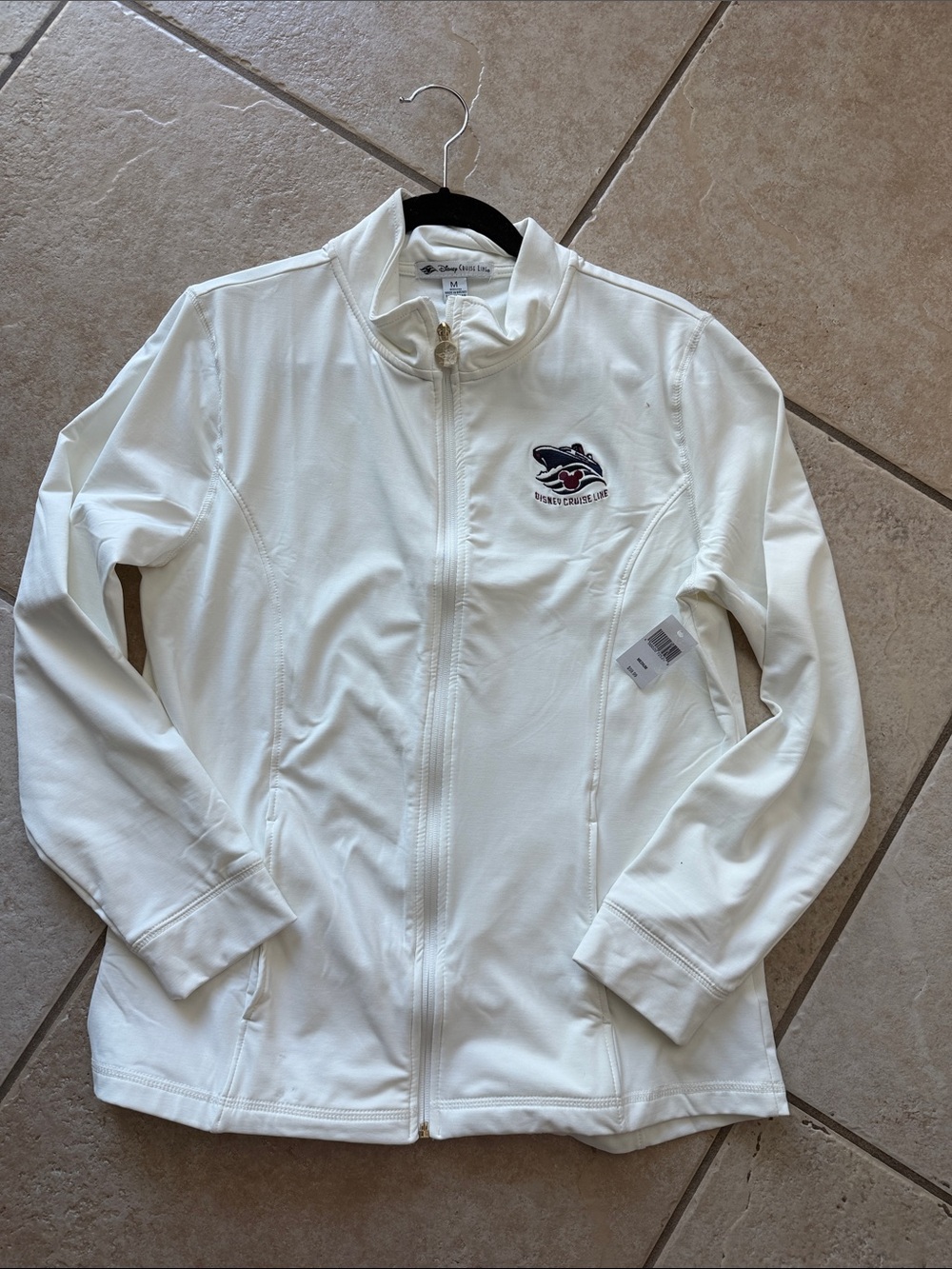 White Disney Cruise Line Zip Up Jacket size Medium- NWT